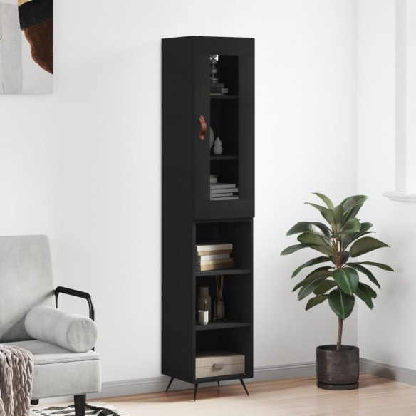 Buffet haut Noir 34,5x34x180 cm 
