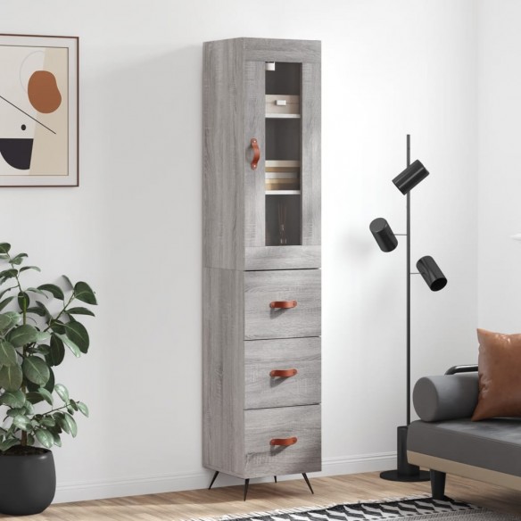 Buffet haut Sonoma gris 34,5x34x180 cm 