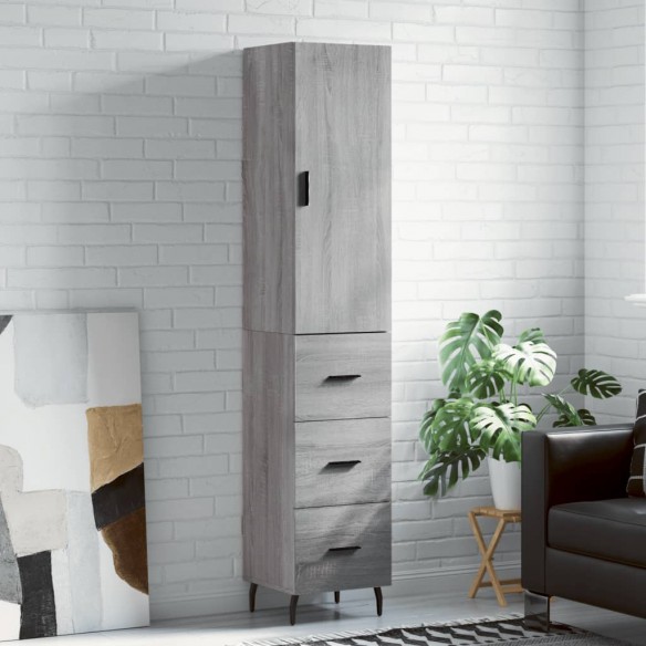Buffet haut Sonoma gris 34,5x34x180 cm 