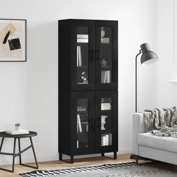 Buffet haut Noir 69,5x34x180 cm 