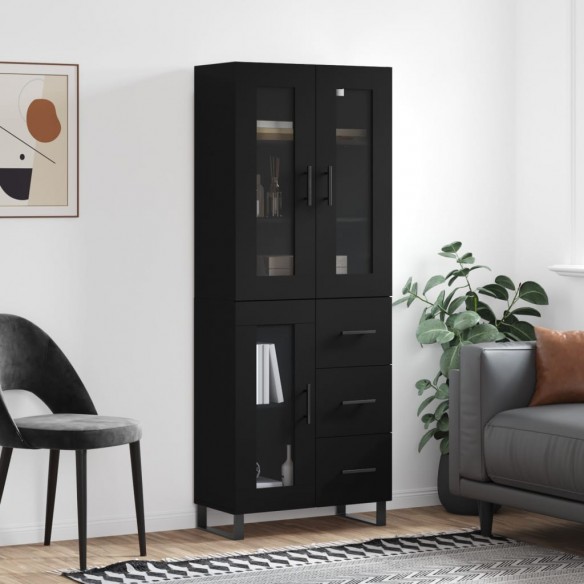 Buffet haut Noir 69,5x34x180 cm 