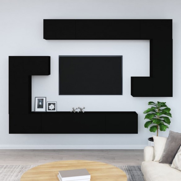 Meuble TV mural Noir 