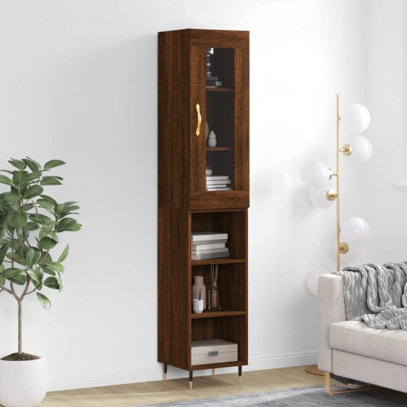 Buffet haut Chêne marron 34,5x34x180 cm 