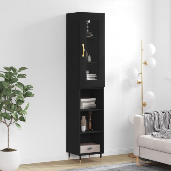 Buffet haut Noir 34,5x34x180 cm 