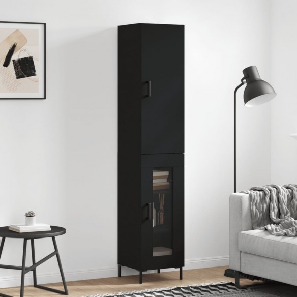 Buffet haut Noir 34,5x34x180 cm 