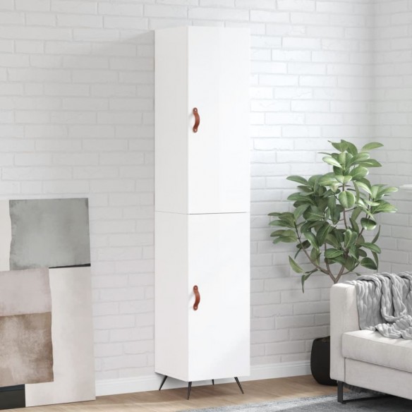 Buffet haut Blanc brillant 34,5x34x180 cm 