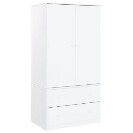 Garde-robe ALTA blanc 90x55x170 cm bois massif de pin 2