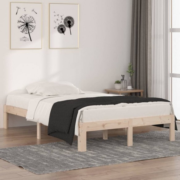 Lit bois massif 120x190 cm petit double