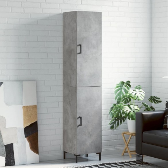 Buffet haut Gris béton 34,5x34x180 cm 
