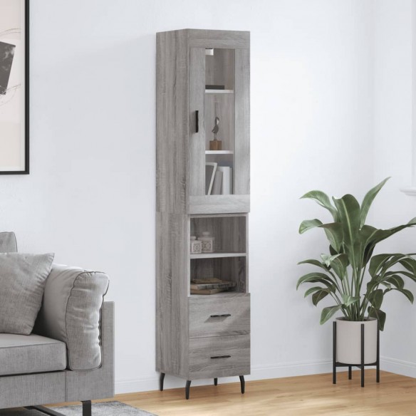 Buffet haut Sonoma gris 34,5x34x180 cm 
