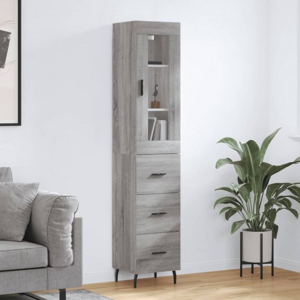 Buffet haut Sonoma gris 34,5x34x180 cm 