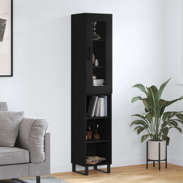 Buffet haut Noir 34,5x34x180 cm 