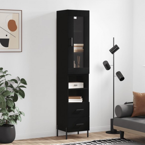 Buffet haut Noir 34,5x34x180 cm 