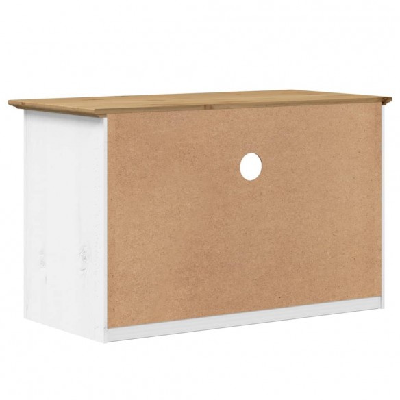 Meuble TV avec 2 tiroirs BODO marron 91x43x56cm bois massif pin