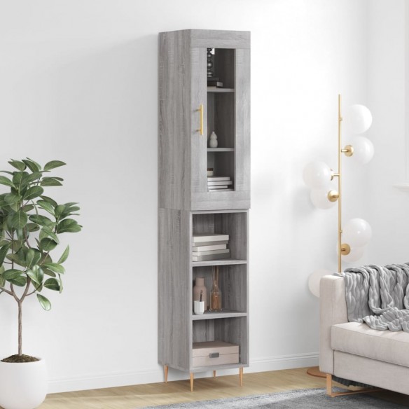 Buffet haut Sonoma gris 34,5x34x180 cm 