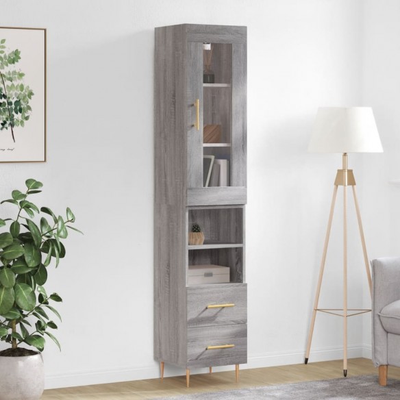 Buffet haut Sonoma gris 34,5x34x180 cm 