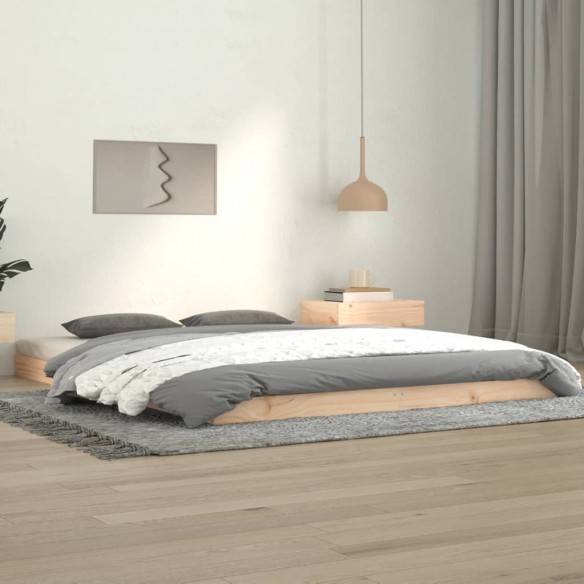 Lit 140x190 cm bois de pin massif