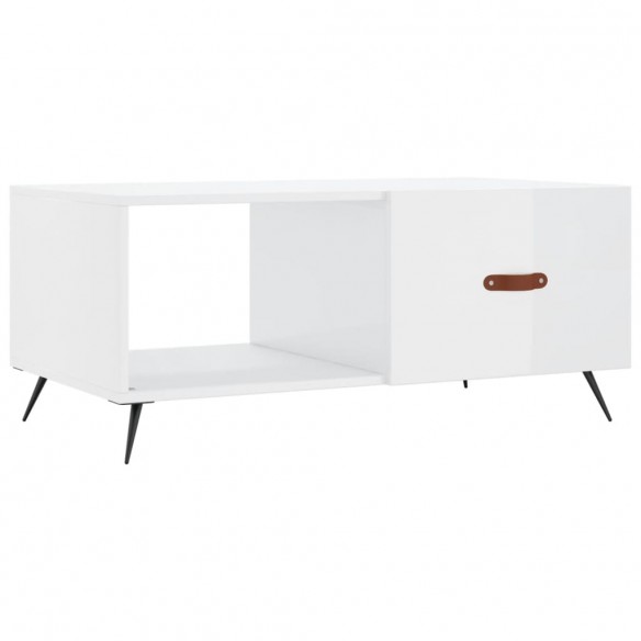 Table basse Blanc brillant 90x50x40 cm  Table basse Blanc brillant 90x50x40 cm