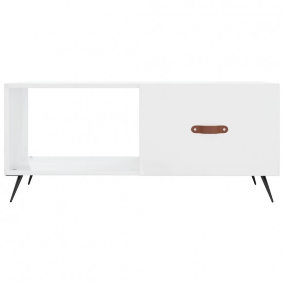 Table basse Blanc brillant 90x50x40 cm  Table basse Blanc brillant 90x50x40 cm
