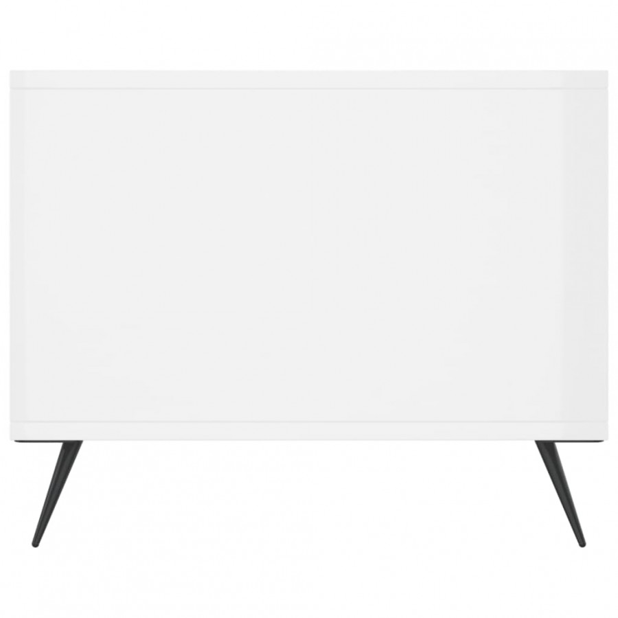 Table basse Blanc brillant 90x50x40 cm