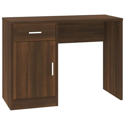 Bureau avec tiroir et armoire Chêne marron 100x40x73 cm 2