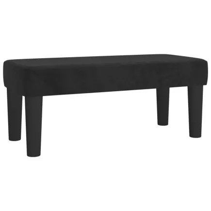 Banc Noir 70x30x30 cm Velours 2