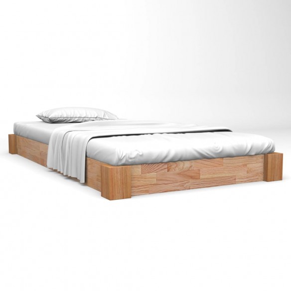 Lit 90x200 cm Bois de chêne massif