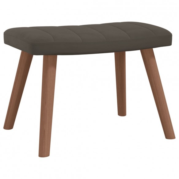 Chaise à bascule avec repose-pied Gris foncé Velours Chaise à bascule avec repose-pied Gris foncé Velours
