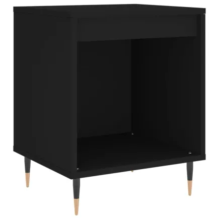 Table de chevet Noir 40x35x50 cm Bois d’ingénierie 2