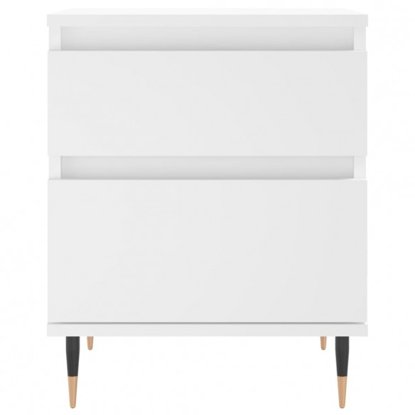 Tables de chevet 2 pcs blanc 40x35x50 cm bois d’ingénierie