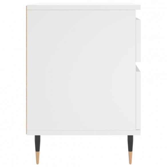 Tables de chevet 2 pcs blanc 40x35x50 cm bois d’ingénierie