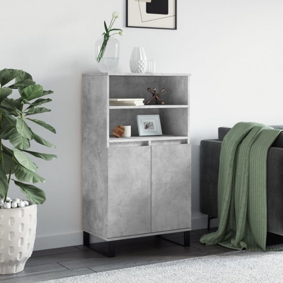 Buffet haut Gris béton 60x36x110 cm 