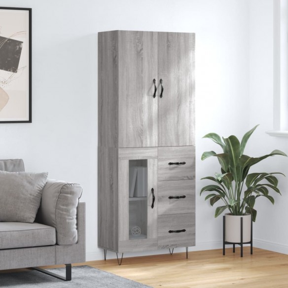 Buffet haut Sonoma gris 69,5x34x180 cm 