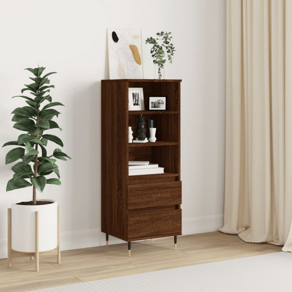 Buffet haut Chêne marron 40x36x110 cm 