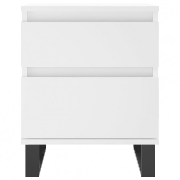 Tables de chevet 2 pcs blanc 40x35x50 cm bois d’ingénierie