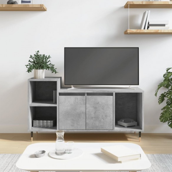Meuble TV Gris béton 100x35x55 cm 