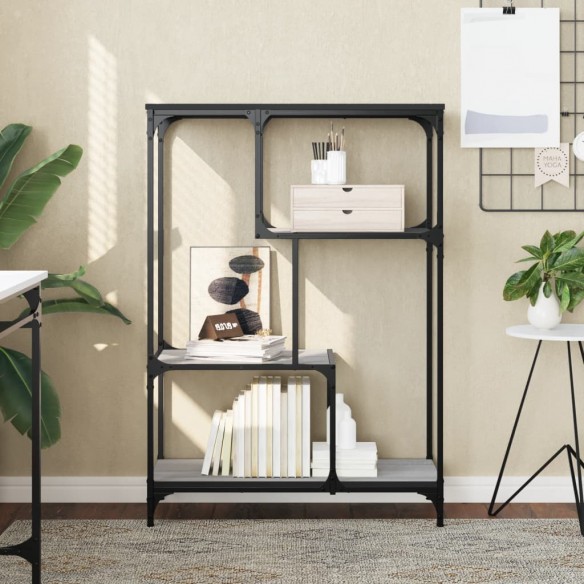 Bibliothèque sonoma gris 81x36x115cm bois d'ingénierie et acier