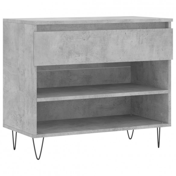 Armoire à chaussures Gris béton 70x36x60 cm 