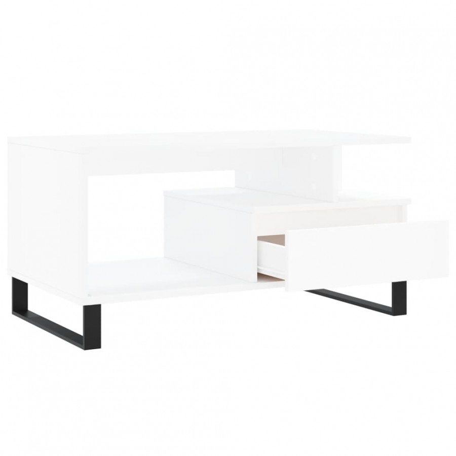 Table basse Blanc 90x49x45 cm