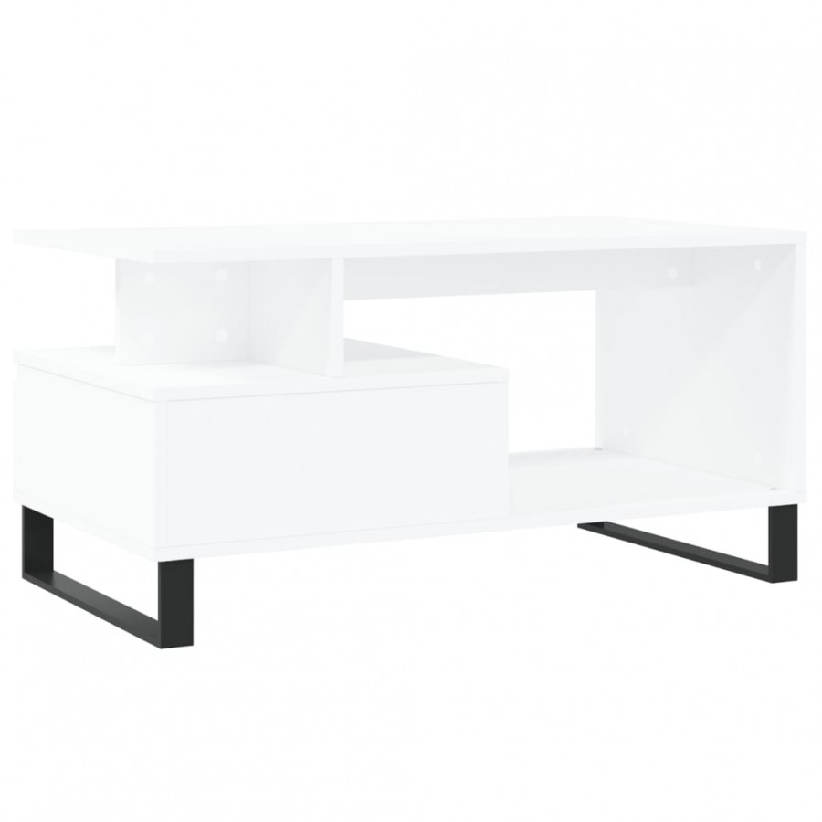 Table basse Blanc 90x49x45 cm