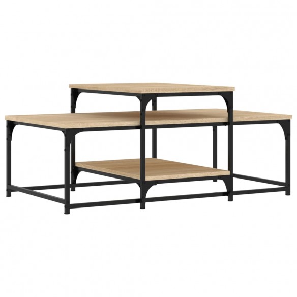 Table basse chêne sonoma 102x60x45 cm bois d'ingénierie