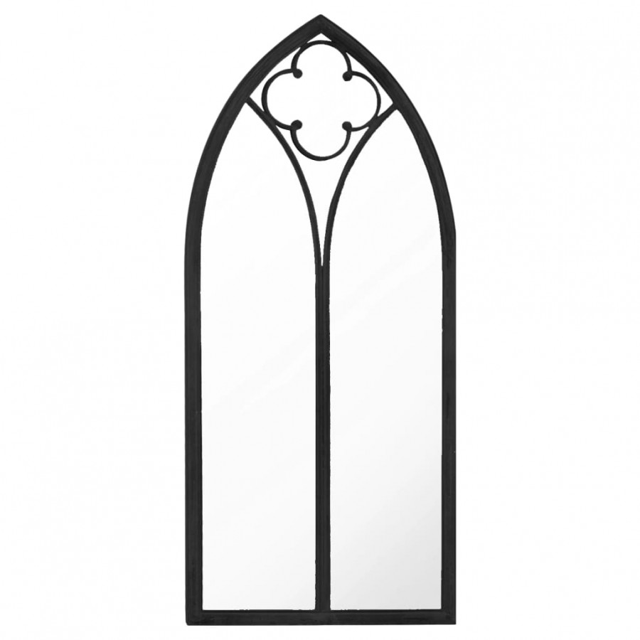 Miroir Noir 100x45 cm Fer pour utilisation à l'intérieur