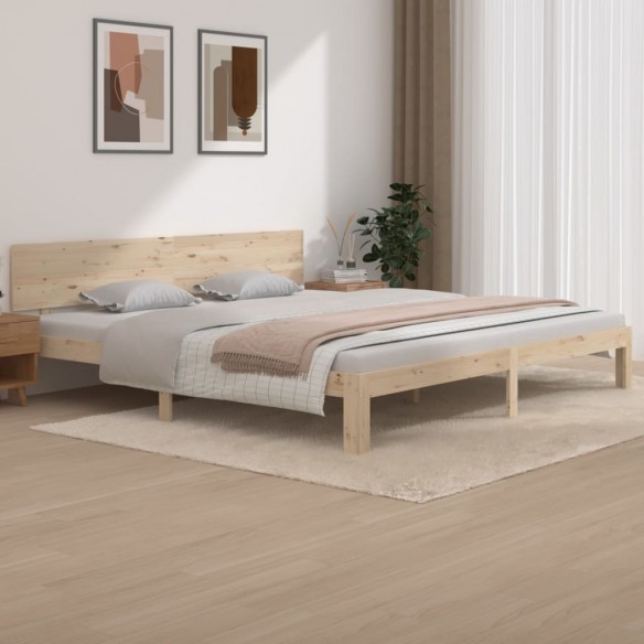 Lit Bois de pin massif 200x200 cm