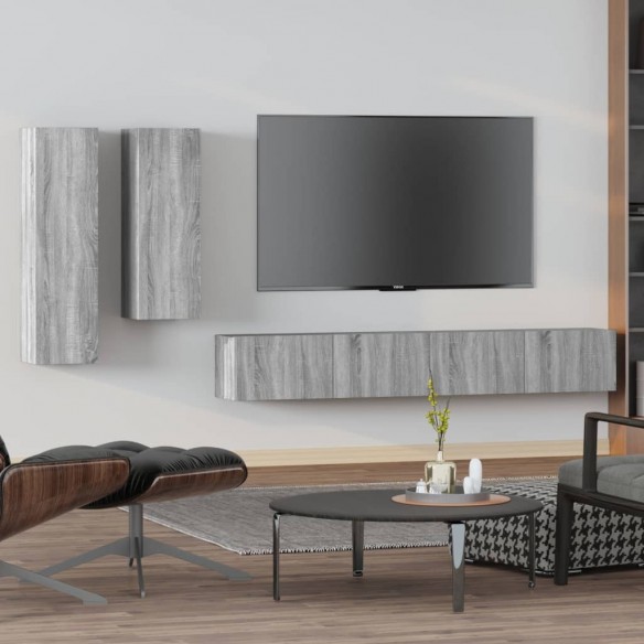 Ensemble de meubles TV 4 pcs Sonoma gris 