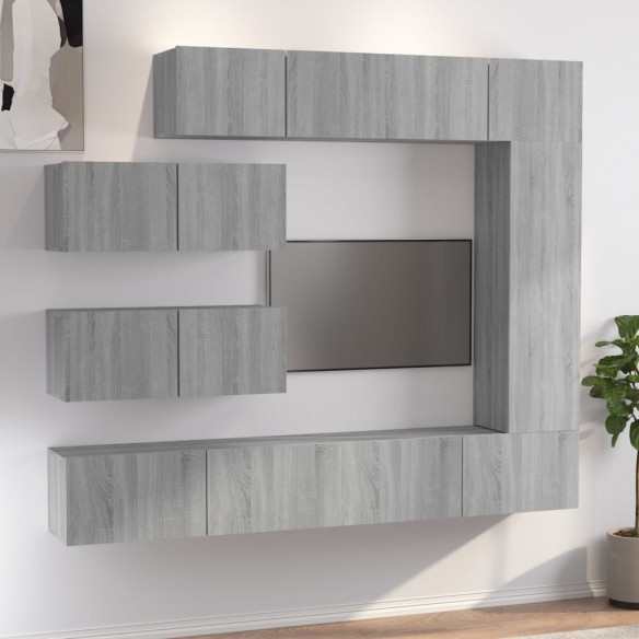 Ensemble de meubles TV 7 pcs Sonoma gris 