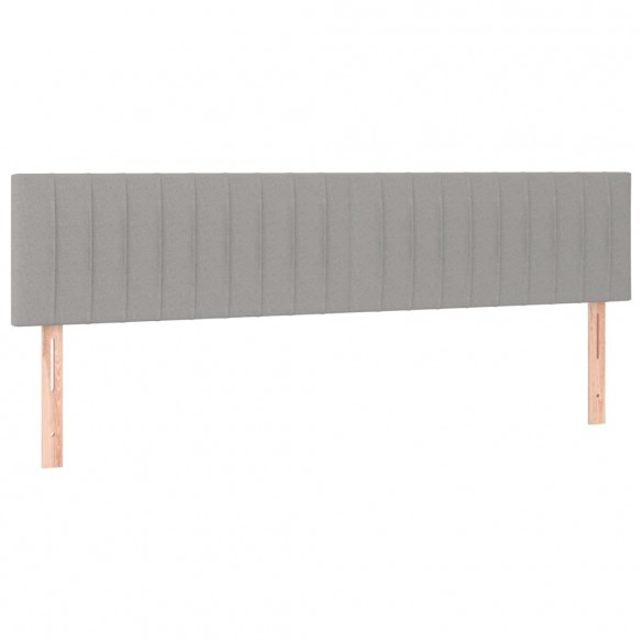 Têtes de lit 2 pcs Gris clair 80x5x78/88 cm Tissu Têtes de lit 2 pcs Gris clair 80x5x78/88 cm Tissu