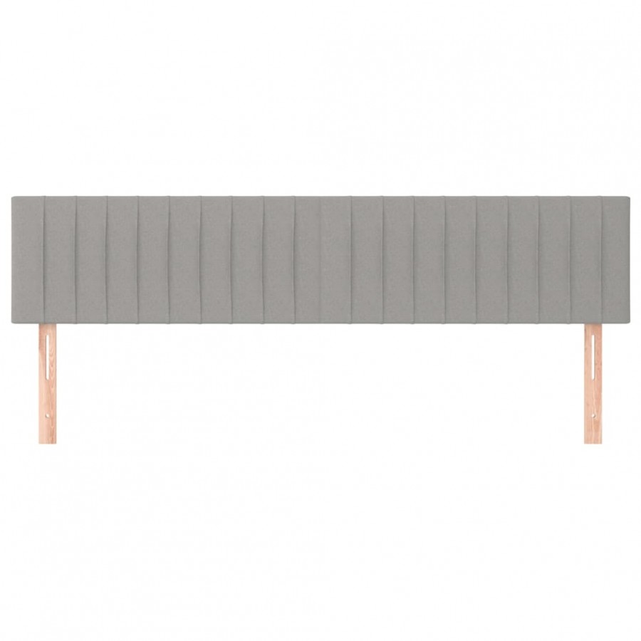 Têtes de lit 2 pcs Gris clair 80x5x78/88 cm Tissu