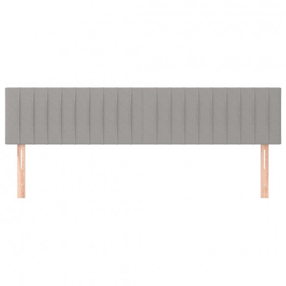 Têtes de lit 2 pcs Gris clair 80x5x78/88 cm Tissu Têtes de lit 2 pcs Gris clair 80x5x78/88 cm Tissu