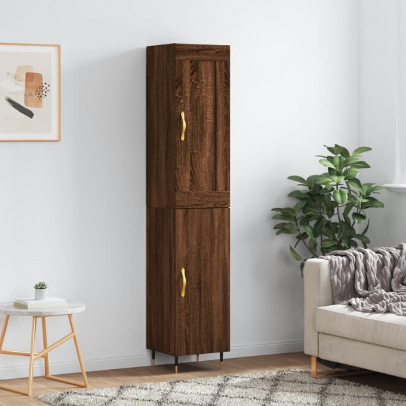 Buffet haut Chêne marron 34,5x34x180 cm 