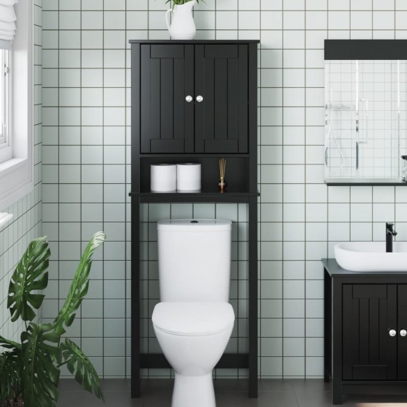 Rangement au-dessus de la cuvette BERG noir bois massif